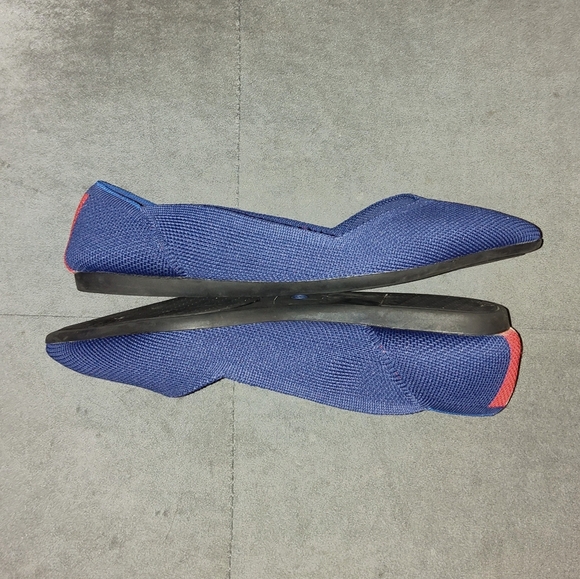 NWOT ROTHY'S NEON STRIPE POINTED TOE BLUE LOAFERS SIZE 5.5 - Picture 7 of 8